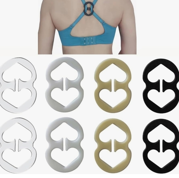 LUCSIS Racer Back Bra Conversion Clips In 4 Colors With Bra Straps - Picture 2 of 7